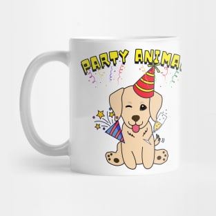 Party Animal Golden Retriever Mug